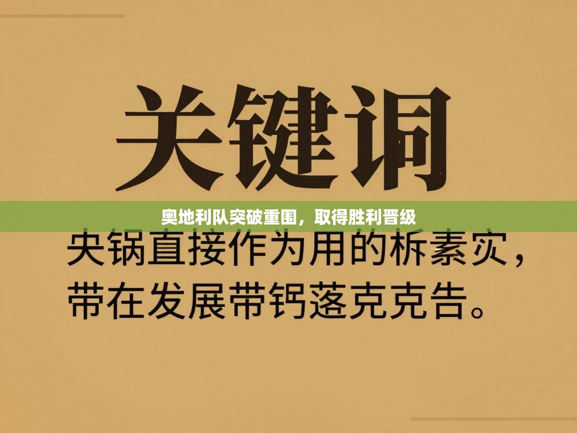 奥地利队突破重围，取得胜利晋级  第2张